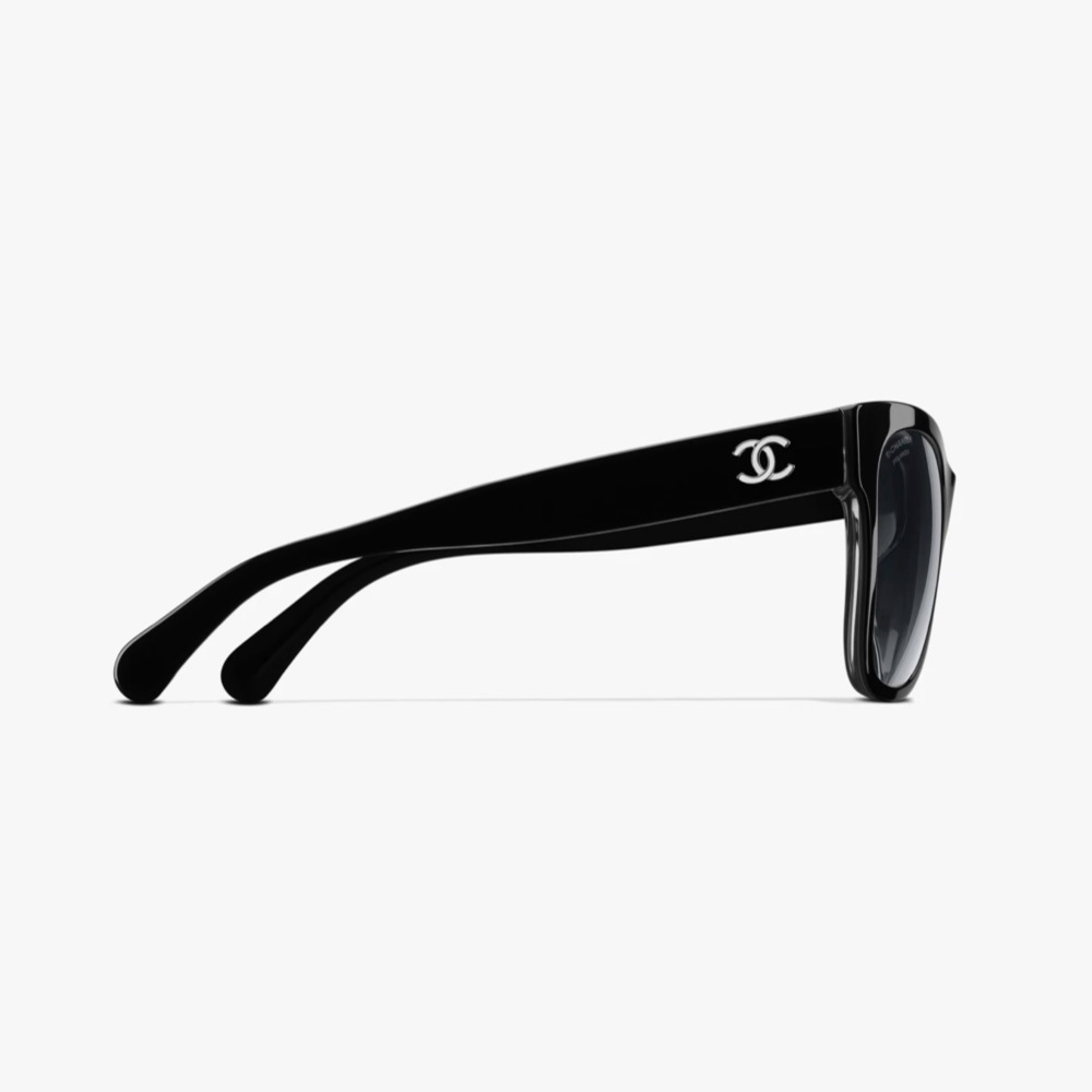 CHANEL 5380 Square Sunglasses in Black - Picture 4 of 11